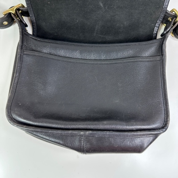Vintage Coach Patricia's Legacy Crossbody Saddle Flap Bag 9951 Black Leather - Picture 7 of 16